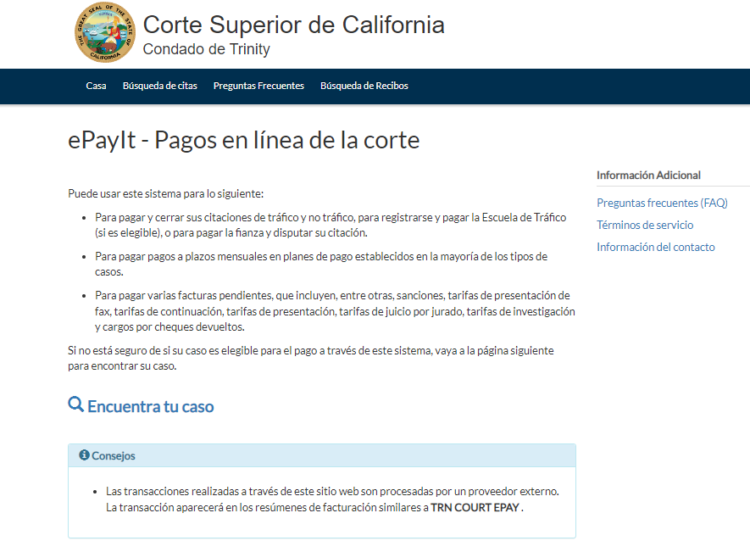 pagar multa de transito en california